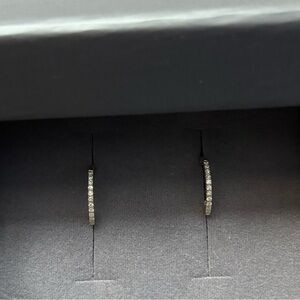 14 k diamond Hoop Earrings